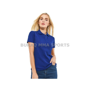 Polo de mujer de manga corta de secado rápido, informal, con cuello de punto, corte regular - Product Image 3