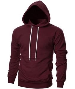 Nouveauté : Sweat-shirt à capuche pour homme, 100% coton, coupe ajustée, basique, léger, manches longues, avec poche kangourou - Product Image 3