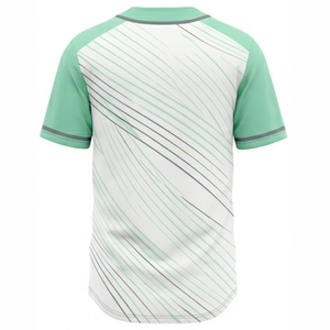 เสื้อเบสบอลแบบสั่งทำพิเศษสำหรับทุกเพศ แขนสั้น พิมพ์ลายแบบซับลิเมชั่น แห้งเร็ว ผลิตจากโพลีเอสเตอร์ 100% ชุดกีฬาสำหรับผู้ใหญ่ - Product Image 2