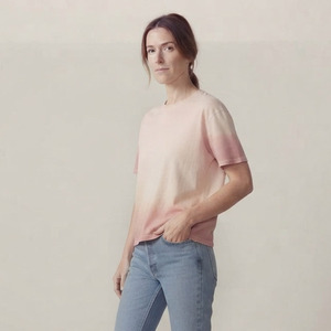 T-shirts oversize délavés pour femmes, en coton, col rond, coupe ample, décontractés, à manches courtes, printemps-été - Product Image 5