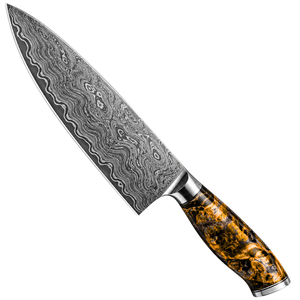 Couteau de Chef de Luxe en Damas Fait Main pour la Cuisine, Accessoire de Cuisine Professionnel avec Lame Tranchante et Manche Ergonomique - Product Image 1