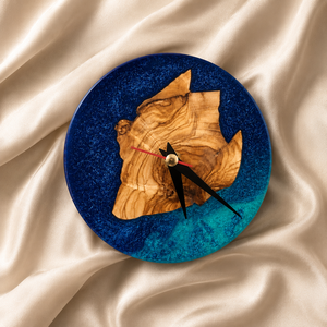 Modern Wooden and Resin <b>Wall</b> <b>Clock</b> for Luxury Home <b>Decoration</b> Handmade Artistic <b>Clock</b> for Bedroom & Office <b>Walls</b> - Product Image 5