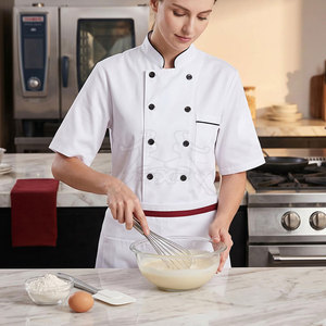 Veste de chef unisexe moderne et confortable, respirante, pour l'industrie hôtelière - Product Image 5