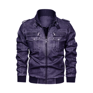 Fashion Urban Motorcycle <b>Jacket</b> <b>Smart</b> Casual PU Zipper Stand Collar Windproof Warm Winter Clothing New Men's - Product Image 1