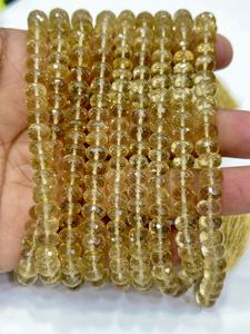 Cuentas de Piedras Preciosas Semipreciosas, Cuentas de Cuarzo Natural AAA, Cuentas Facetadas en Forma de Rondelle de 8 mm, Hilo de 8 Pulgadas - Product Image 3