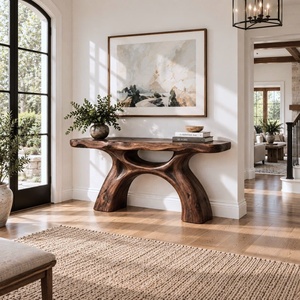 Mueble Consola de Madera Maciza del Fabricante, Mesa Consola Rústica, Mesa Consola Personalizada Estilo Granja, Mesa de Entrada, Mesa Estrecha para Decoración del Hogar - Product Image 6