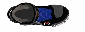 Botas de moto de media caña con parte superior sintética, suela de goma, cierre de cremallera, color azul grisáceo, para todas las estaciones, unisex, para hombre y mujer, de cuero, para montar en moto, de seguridad. - Product Image 3
