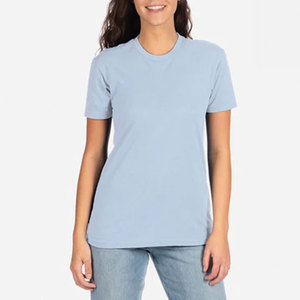 Camiseta personalizada de calidad con etiqueta, cuello redondo, corte ajustado y hombros caídos para impresión. - Product Image 2