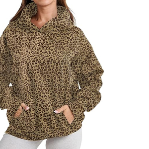 Custom Logo <b>Leopard</b> Hoodie Cotton Fleece Streetwear <b>Sweatshirt</b> Pullover OEM Supplier Wholesale - Product Image 2