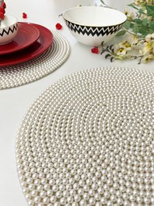 Custom Size Customized Color Glass Beads Eco-Friendly Modern Design Placemats Carton Packaging Direct Factory Sale India - Product Image 4