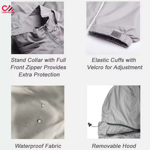 Custom Windbreaker Nylon Zip up <b>Jackets</b> for <b>Men</b> Windproof <b>Waterproof</b> Hoody Coat High Quality Custom Windbreaker <b>Jackets</b> - Product Image 6