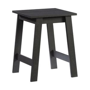 Mesa Auxiliar Cuadrada Pequeña de Madera con Acabado Negro para Muebles de Sala de Estar - Product Image 1