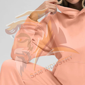 Custom Logo Breathable Winter Oversized <b>Drop</b> Shoulder Women Hoodie Autumn Winter Streetwear <b>Drop</b> Shoulder Hoodies - Product Image 3