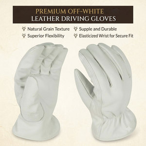 Sheep Grain Leather Anti-Slip Breathable Safety <b>Gloves</b> Straight Cuff Tear-Resistant Heavy-Duty Construction Free Welding - Product Image 4