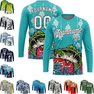 Camisetas de Pesca Sublimadas 2026 con Protección UPF 50+, Personalizadas con Nombre y Número, Ligeras, de Manga Larga y Transpirables - Product Image 1
