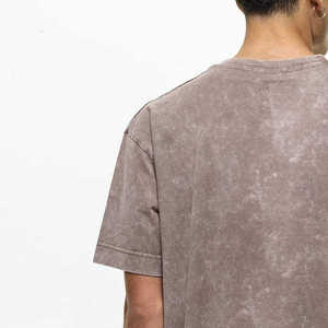 เสื้อยืดผู้ชายทรงโอเวอร์ไซส์ สตรีทแวร์ ไหล่ตก ผ้าคอตตอน 100% คุณภาพสูง ซักย้อมสีแบบวินเทจ  โลโก้สั่งทำได้ - Product Image 3