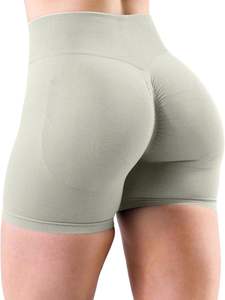 Shorts de Yoga para Mujer, Personalizados, Sin Costuras, Transpirables, de Color Sólido, Leggings Largos, Cintura Elástica, Bolsillo Lateral, Estilo Biker - Product Image 5