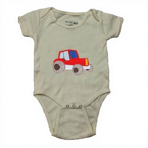 ชุดรอมเปอร์บอดี้สูทสำหรับเด็กทารกชุดหมีขาสั้นผ้าฝ้ายออร์แกนิคอตตอนแท้บริการ OEM OEM แบบยุโรป - Product Image 1