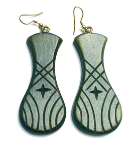 Pendientes de Madera Geométricos Ecológicos, Hechos a Mano, Tallados, Ligeros, Estilo Boho Tribal, Joyería para Fiestas, Precio Bajo, Venta al Por Mayor - Product Image 5