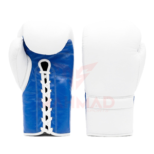 Ensemble de boxe en cuir de vachette robuste, neuf, fabriqué en usine, logo personnalisé, kit professionnel pour adultes, pour le punching et le sparring - Product Image 3