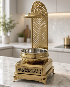 Plat de service de luxe pour buffets, idéal pour les hôtels haut de gamme, les restaurants prestigieux et la présentation élégante des banquets - Product Image 6