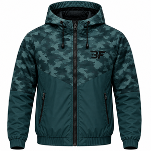 Veste coupe-vent personnalisée, design camouflage, veste coupe-vent décontractée tendance, manteau pour homme, vêtements d'extérieur automne-hiver, veste coupe-vent - Product Image 2