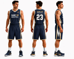 Créez votre propre uniforme de basket-ball avec logo personnalisé, nom et numéro, nouveaux uniformes de basket-ball sublimés de couleur unie - Product Image 1
