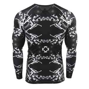 Nouvelle tenue d'entraînement élégante, de haute qualité, personnalisée, respirante, coupe ajustée, en spandex et polyester, séchage rapide, pour hommes. - Product Image 2