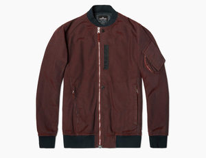 Chaqueta Bomber Marrón para Hombre con Puños Acanalados y Cierre de Cremallera, Estilo Urbano Moderno - Product Image 3