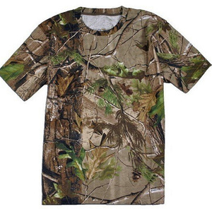 Men's Camouflage Hunting Shirt Short Sleeve Breathable Polyester Spring Outdoor Wear - Product Image 1