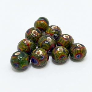 <span class=keywords><strong>Perles</strong></span> de verre Millefiori haut de gamme noires et beiges pour la fabrication de bijoux et l'artisanat – Vente <span class=keywords><strong>en</strong></span> <span class=keywords><strong>gros</strong></span> mondiale, export, commandes <span class=keywords><strong>en</strong></span> <span class=keywords><strong>gros</strong></span> personnalisées - Product Image 1