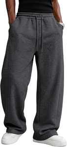 Fabricants de vêtements personnalisés : Pantalons de jogging à double taille, pantalons de survêtement amples et épais, pantalons de sport pour hommes avec impression sérigraphiée - Product Image 5
