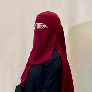Niqab de Color Sólido para Mujeres Musulmanas, Uso Diario, Tela Suave y Transpirable, Velo Facial Islámico Modesto - Product Image 4