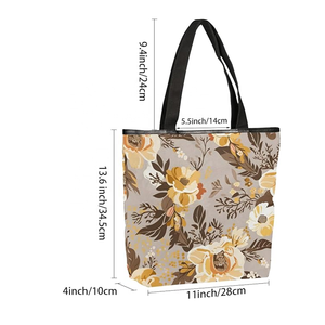 Sac fourre-tout XL de style bohème imprimé personnalisé de qualité supérieure toile écologique élégante avec chaînes à poignée automatique messager pour femmes - Product Image 4