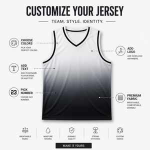 Camiseta de Baloncesto Unisex con Degradado de Color, Cuello en V, Sin Mangas, Transpirable, de Malla, Ajuste Regular para Adultos, Estampado Sublimado - Product Image 5