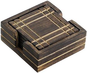 Wholesale Bulk Wooden <b>Coaster</b> <b>Set</b> For Hotel Restaurant Supplies Heat Resistant Drink Table Mats - Product Image 4