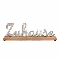 Statuette Décorative 4 Personnages Assis 53cm Argent Sculpture Moderne en Bois et Argent Accent Décoratif Meilleure Vente