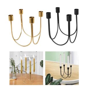 Elegant <b>Gold</b> Metal Candlestick Candelabra Taper <b>Candle</b> <b>Holder</b> for Living Room Fireplace Home Decor - Product Image 6