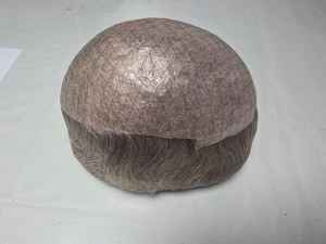 Toupee y Peluca de Cabello Humano Gris de Piel Fina, 100% Cabello Remy Indio, Rizado Kinky Yaki, Calidad Premium, Taz Hair Bangladesh, Trama Única - Product Image 3