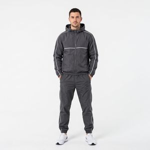 Survêtement en nylon pour homme, fermeture éclair intégrale, vêtements de sport légers, vêtements athlétiques, coupe ajustée, entraînement, course à pied, fitness, vêtements d'aventure en plein air - Product Image 1