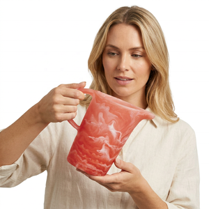 Modern Pink Marbled Resin Pitcher >6L Customized Capacity Unbreakable Dishwasher Safe Eco-Friendly Wine Beer Party Drink Jug - Product Image 1