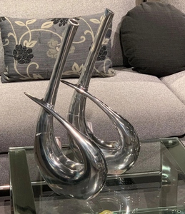 Jarrones de flores con diseño elegante, niquelados, de forma abstracta, centros de mesa para decoración del hogar, para la sala de estar, disponibles en opciones personalizadas. - Product Image 6