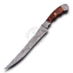 Top Trending Hand-Forged Damascus Fillet <b>Knife</b> 8" Blade Ambidextrous Rosewood Handle Mosaic Pin Multi-Purpose <b>Kitchen</b> <b>Knives</b> - Product Image 1