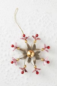 <b>Star</b> Shape Metal Christmas Ornament With Pearl Beads Modern Handicraft Decor - Product Image 4