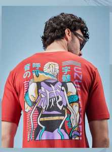 T-shirt pour homme en coton 100% premium, col montant, imprimé, texture douce, manches régulières, écologique, anti-froissement, séchage rapide - Product Image 5