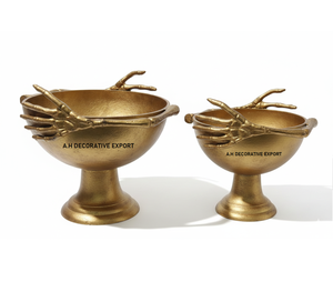 Frutero Negro con Forma de Mano de Esqueleto, Plato de Metal Moderno para Servir, Centro de Mesa Negro Mate, Decoración para el Hogar de Halloween, para Dulces - Product Image 2