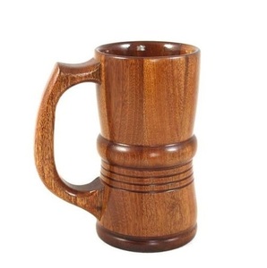 Mug à café en bois de qualité supérieure, fait main, en bois massif, finition naturelle, style rustique, vaisselle écologique pour café - Product Image 3