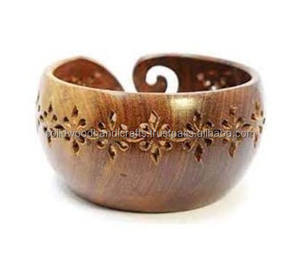 Top Trending High Quality Round Yarn <b>Bowls</b> for <b>Knitting</b> Handcrafted Wooden Yarn <b>Bowl</b> - Product Image 2
