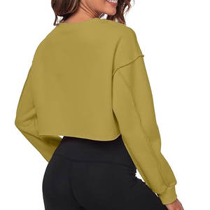 Sudadera corta de diseño moderno para mujer, ajustada, en venta, colores y tallas personalizadas. - Product Image 6