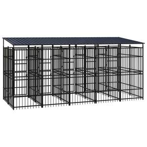 Caseta para Perros Grande de Acero con Recubrimiento en Polvo Negro, Casa para Mascotas y Muebles - Product Image 5